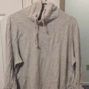 Long sleeve T-shirt with funnel neck